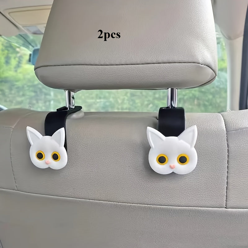 Cat Car Headrest Hook – Purr-fect Organizer for Bags & Leashes!