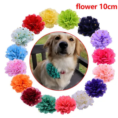 Big Flower Pet Collar Charms – Stylish & Easy-to-Remove Accessories for Cats and Dogs