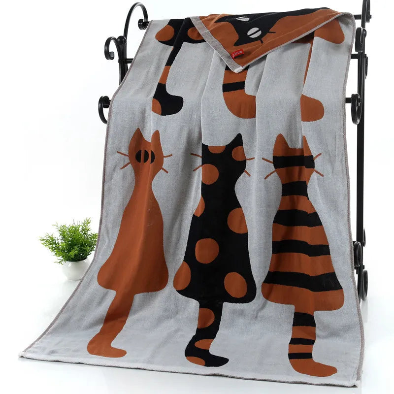 Animal Print Cotton Towels – Absorbent, Soft & Perfect for Pets!
