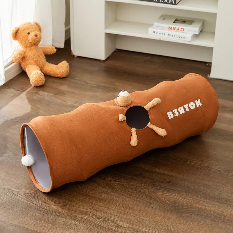 Easy Storage Cat Collapsible Tunnels for Indoors- Very Stylish!