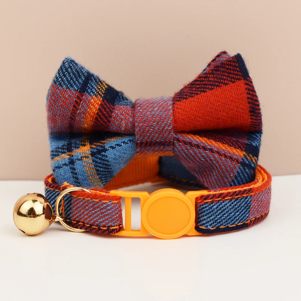 Adjustable Cat Collars with Bowknot – Stylish, Comfortable & Safety-Enhanced for Modern Cats