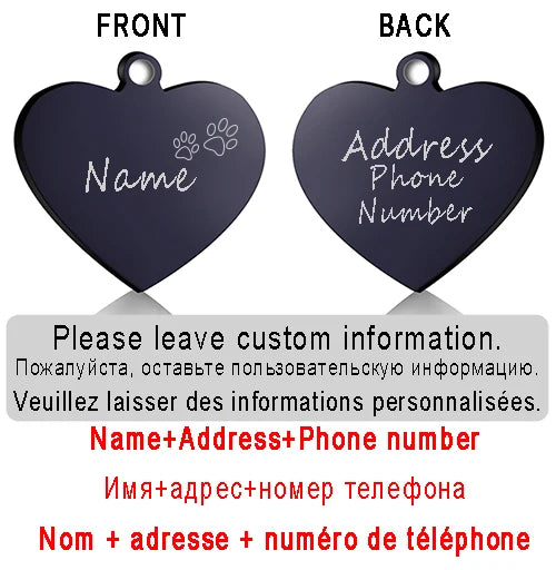 Forever Close Heart ID Tag – Personalized ID Tag Collar