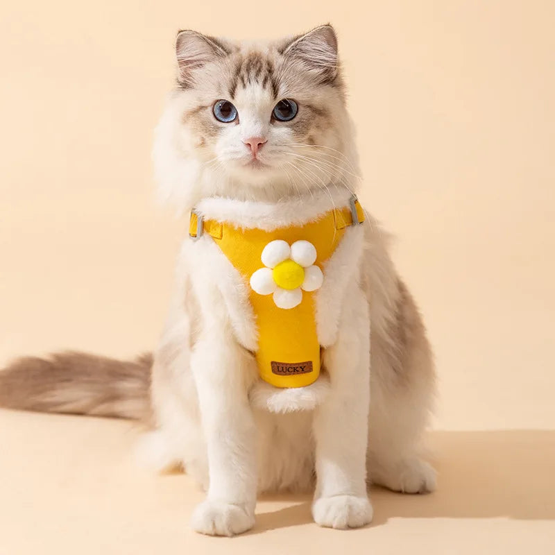 Winter Warm Adjustable Dog Harness – Lovely, Stylish & Perfect for Small Pets