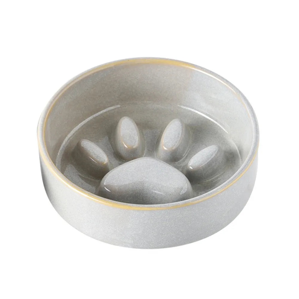Anti-Choke Slow Feeding Japanese Ceramic Pet Bowl – Stylish & Functional for Healthy Mealtime