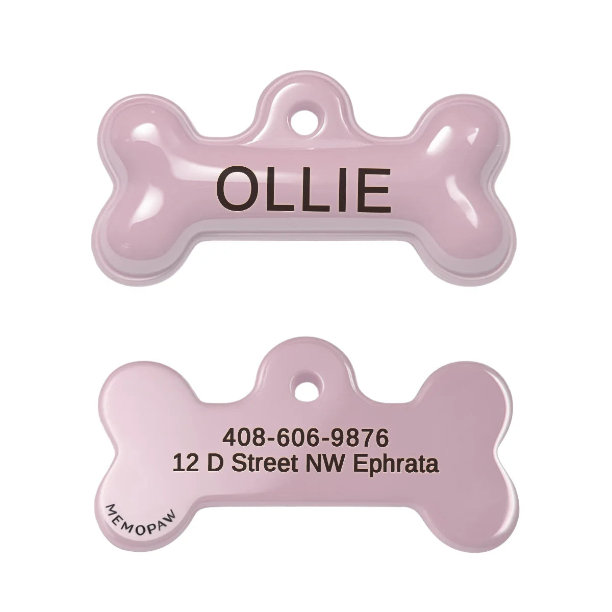 Memopaw Design Personalized Pet Dog Name Tag- Copper Free