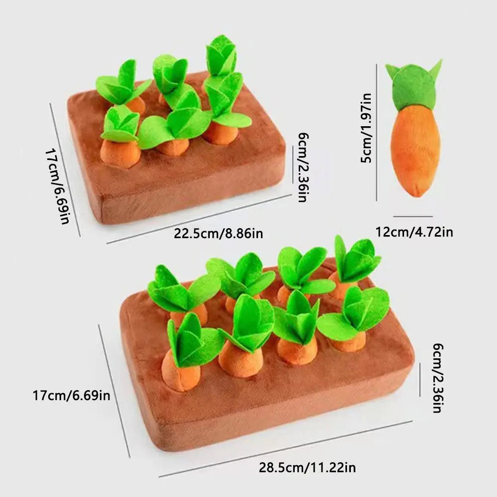 Carrot Crazy Snuffle Mat: Pull, Chew & Play for Happy Pups!