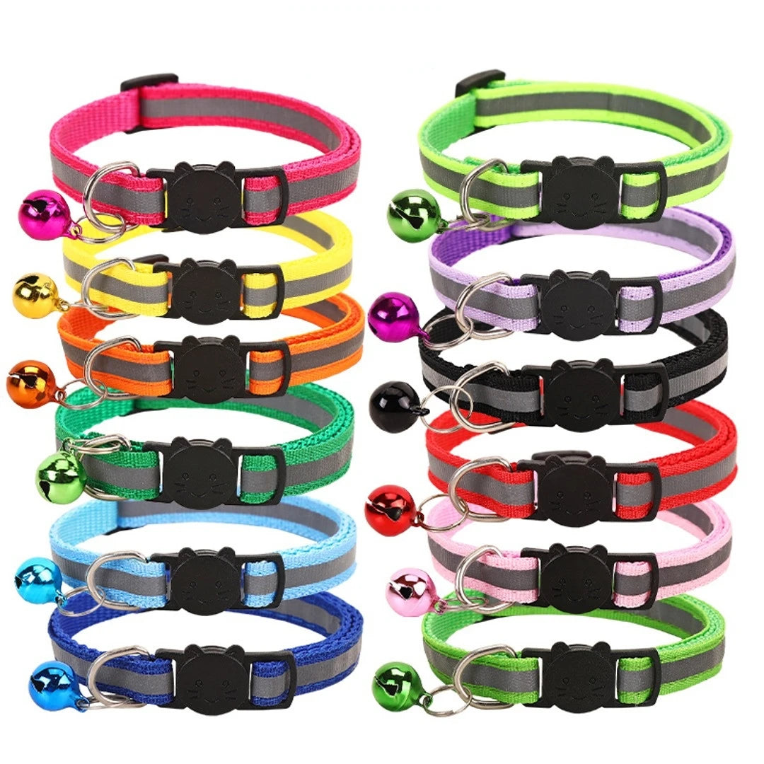 Color Reflective Cat Collars – Safe, Stylish & Perfect for Cats and Small Dogs