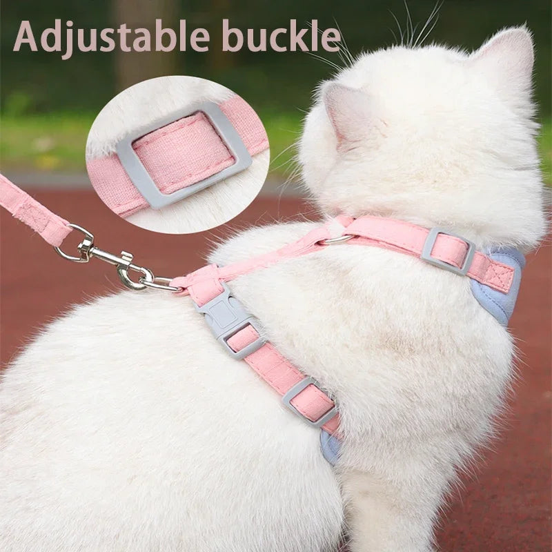 Breathable Cat Harness & Leash Set – Adjustable Vest for Small to Medium Cats and Dogs