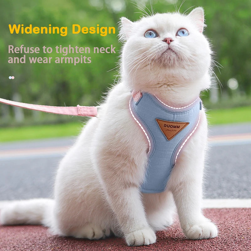 Breathable Cat Harness & Leash Set – Adjustable Vest for Small to Medium Cats and Dogs