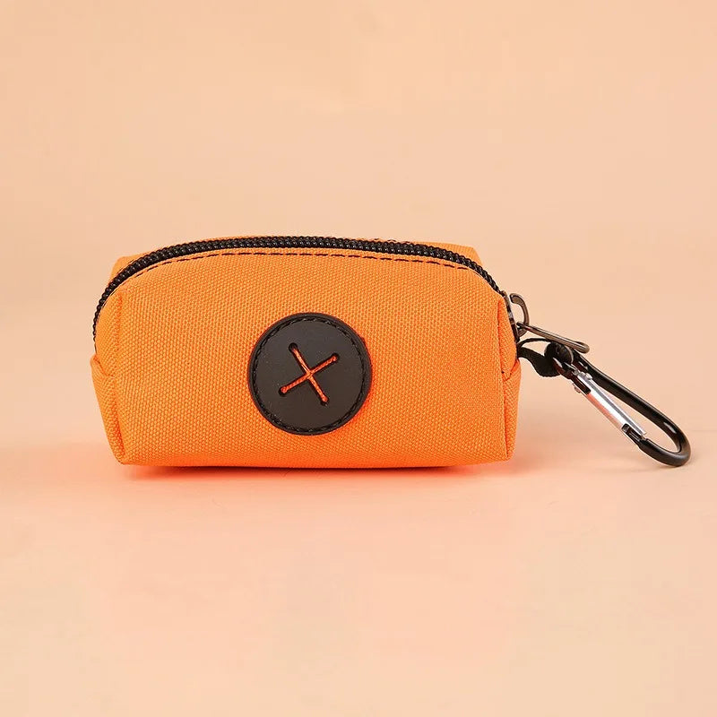 Compact Canvas Pet Waste Bag Holder – Portable Dispenser with Carabiner Clip for Discreet and Convenient Use