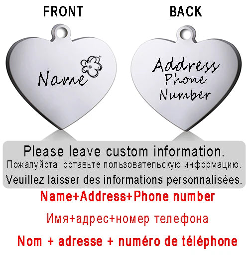 Forever Close Heart ID Tag – Personalized ID Tag Collar