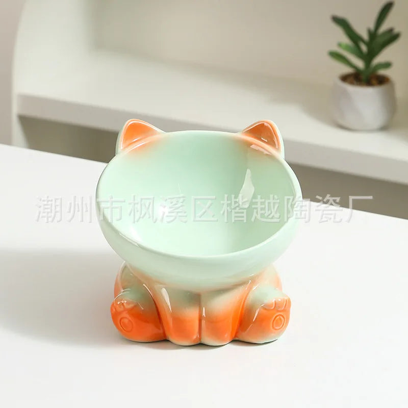 Elevated Ceramic Cat Bowl – Designed for Style, Comfort & Health