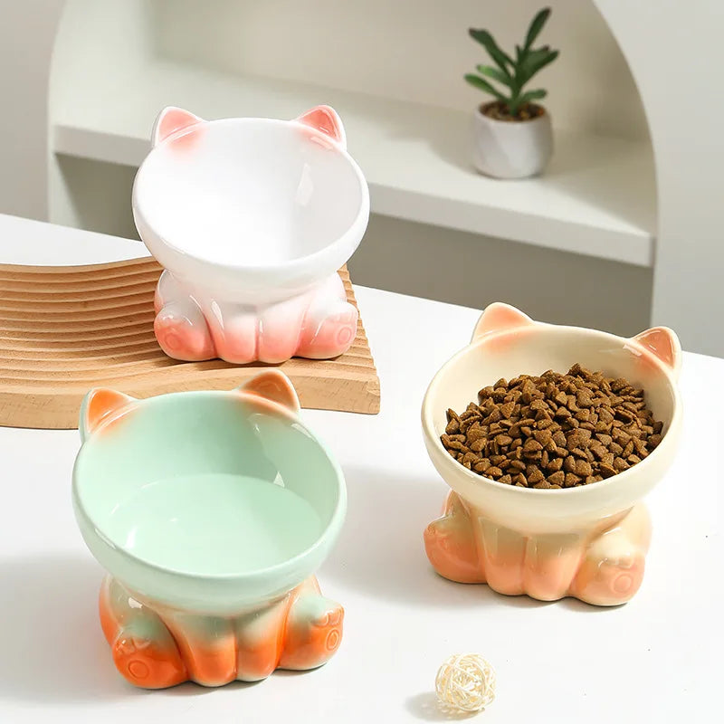 Elevated Ceramic Cat Bowl – Designed for Style, Comfort & Health