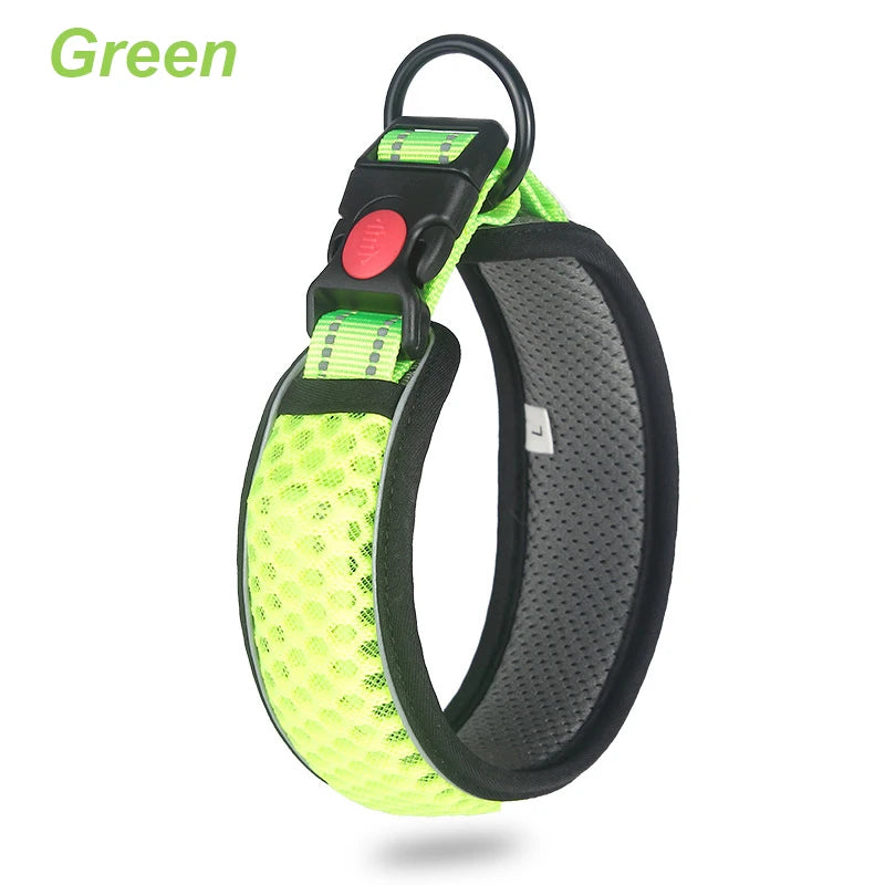 Reflective Dog Collar – Comfortable, Breathable & Anti-Choke Design for Dogs of All Sizes