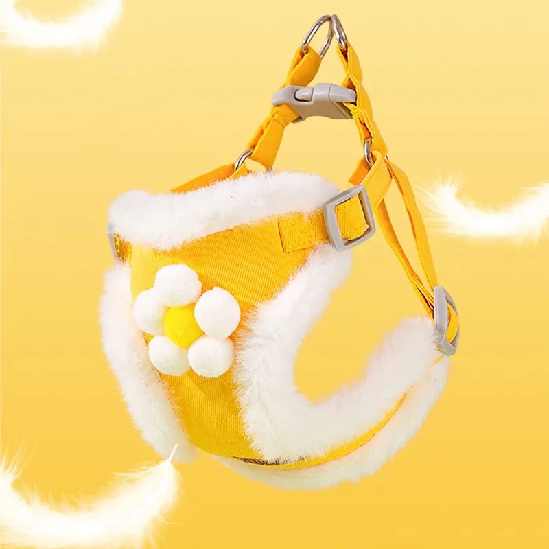 Winter Warm Adjustable Dog Harness – Lovely, Stylish & Perfect for Small Pets