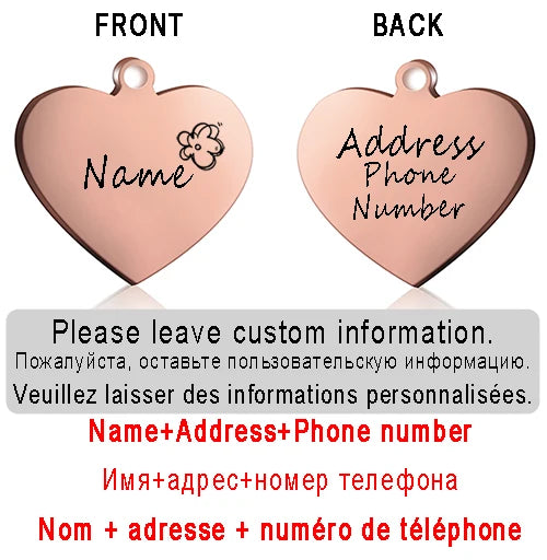 Forever Close Heart ID Tag – Personalized ID Tag Collar