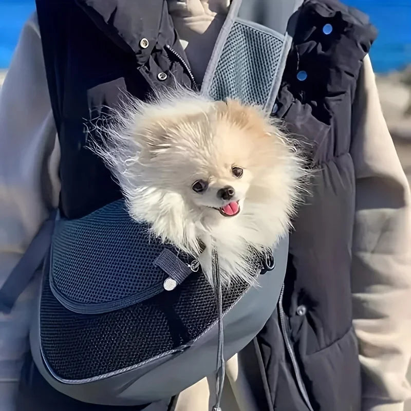 Trail Tails Carrier: Breathable Crossbody Pet Bag for Hiking and Camping Adventures