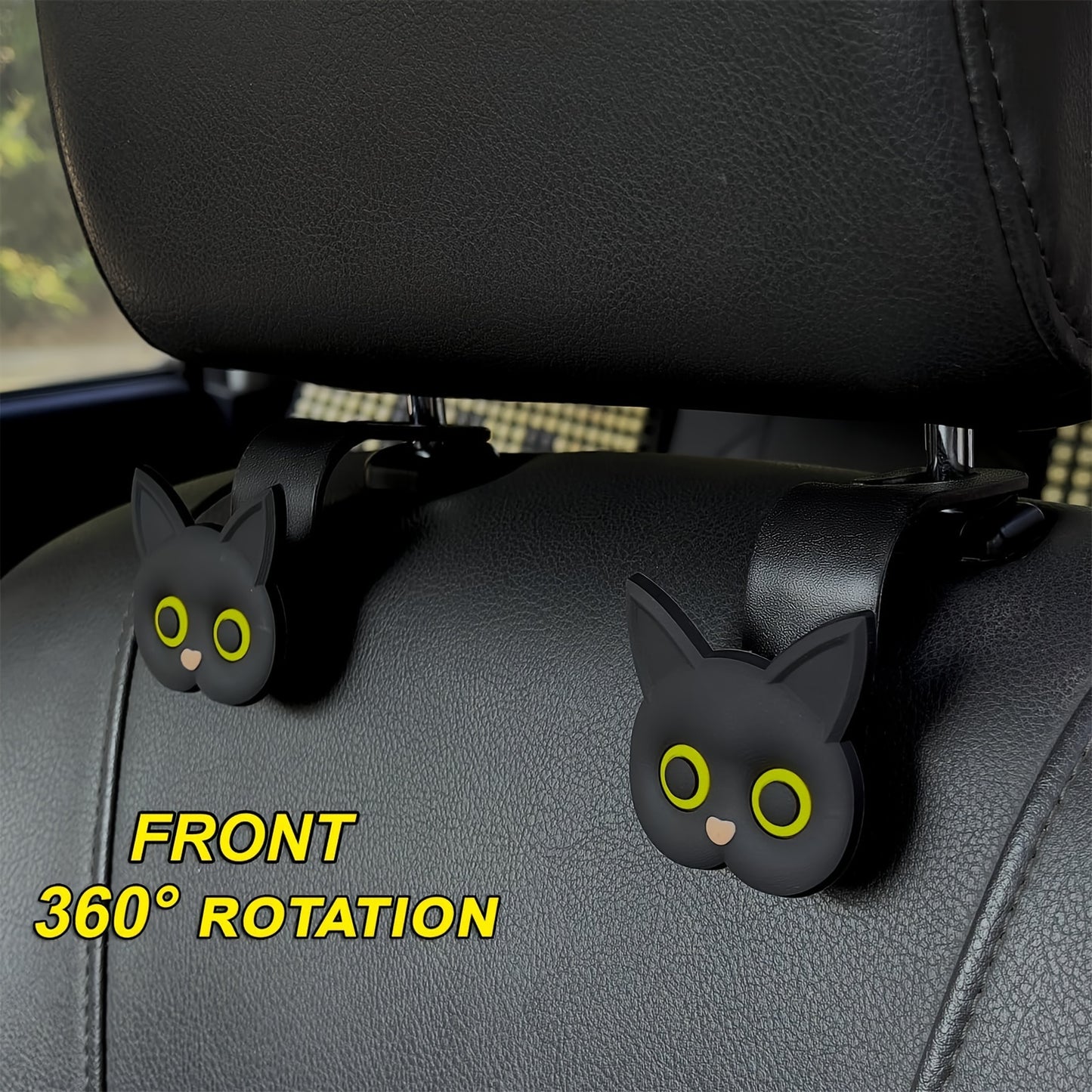 Cat Car Headrest Hook – Purr-fect Organizer for Bags & Leashes!