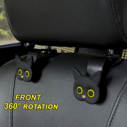 Cat Car Headrest Hook – Purr-fect Organizer for Bags & Leashes!