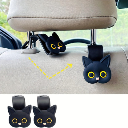 Cat Car Headrest Hook – Purr-fect Organizer for Bags & Leashes!