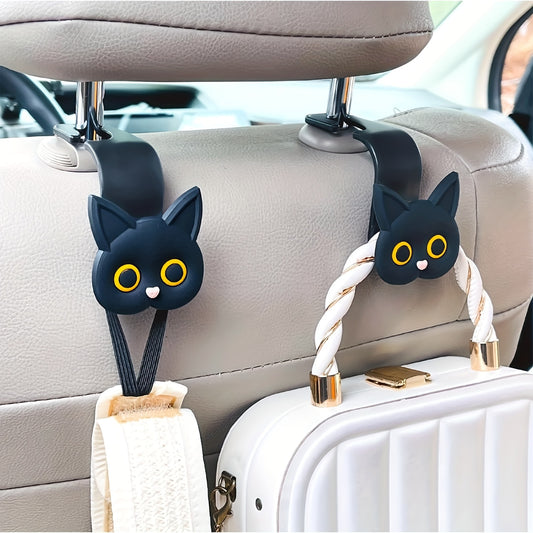 Cat Car Headrest Hook – Purr-fect Organizer for Bags & Leashes!