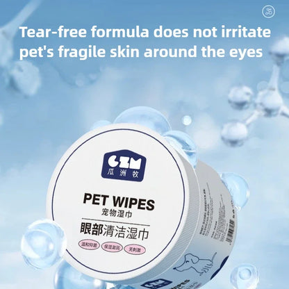 Pet Tears Eye Wipes (Cats/Dogs)- No More Tears!
