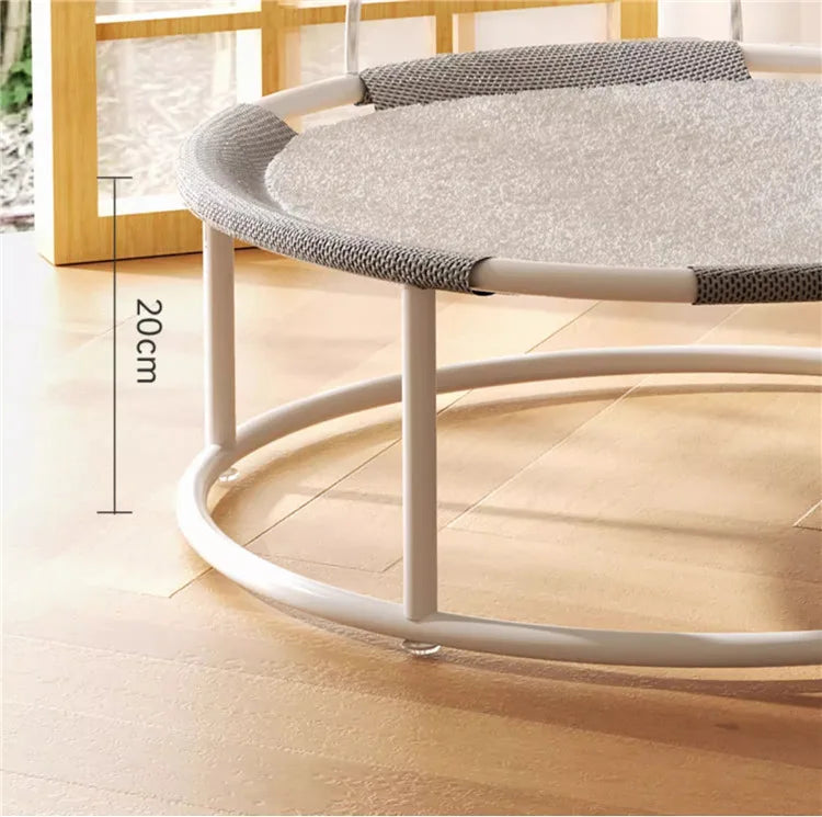Washable Mesh Cat Bed Hammock with Spring Pom-Pom Fun – Your Pet's Favorite Hangout for Lazy Days!