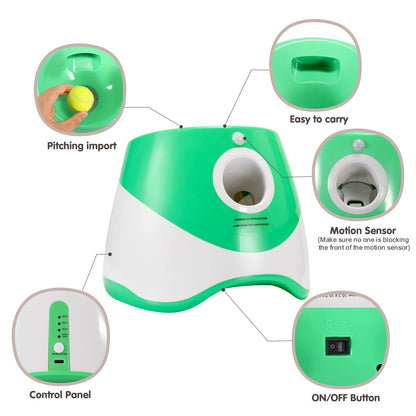  Tennis Ball Launcher Interactive Dog Training - Non- Stop Fetch Fun!