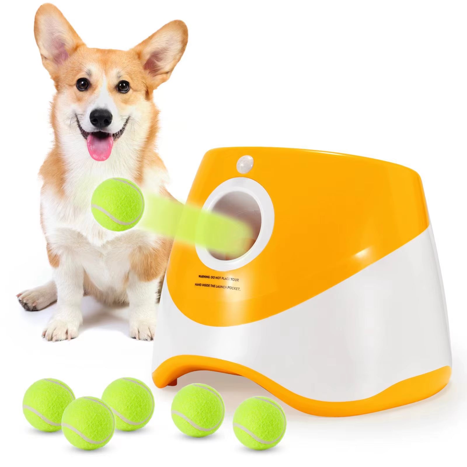  Tennis Ball Launcher Interactive Dog Training - Non- Stop Fetch Fun!