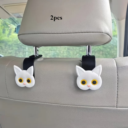 Cat Car Headrest Hook – Purr-fect Organizer for Bags & Leashes!