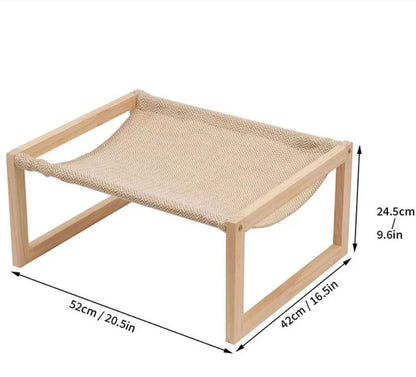 Breathable Dog/ Cat Bed Wooden- For Hot Summer Days!