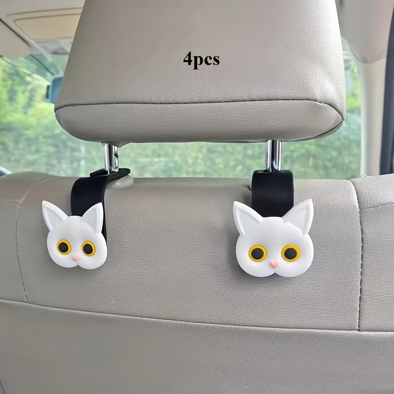 Cat Car Headrest Hook – Purr-fect Organizer for Bags & Leashes!