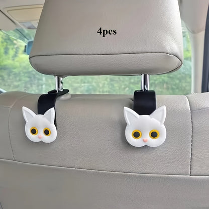 Cat Car Headrest Hook – Purr-fect Organizer for Bags & Leashes!
