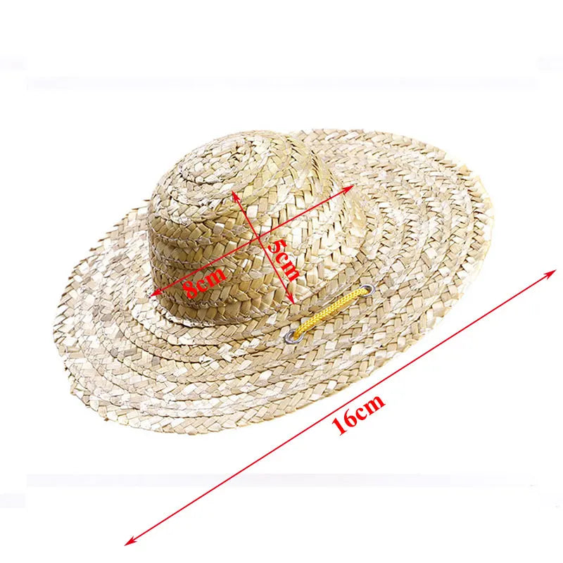 Straw Pet Hat – Perfect for Hawaiian Parties, Sun Protection & Stylish Cosplay