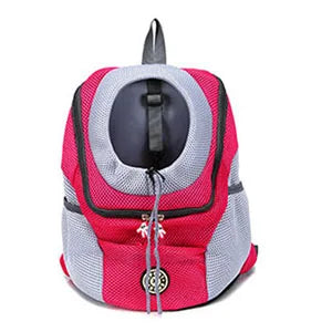 Moto Pet Adventure Gear: Double Shoulder Mesh Backpack for Your Furry Co-Pilot
