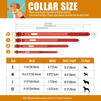 Ethnic Embroidery Personalized Dog Collar – Stylish, Customizable & Perfect for All Breeds