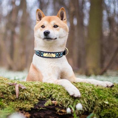 Ethnic Embroidery Personalized Dog Collar – Stylish, Customizable & Perfect for All Breeds