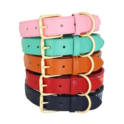 Ethnic Embroidery Personalized Dog Collar – Stylish, Customizable & Perfect for All Breeds