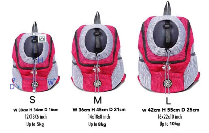 Moto Pet Adventure Gear: Double Shoulder Mesh Backpack for Your Furry Co-Pilot
