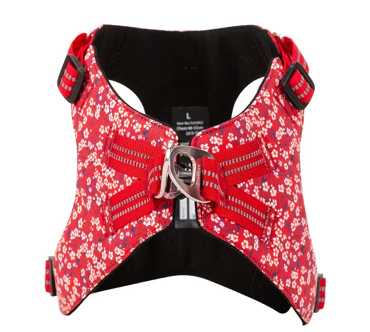 Floral Dog Harness – Stylish, Safe, and Durable for All Breeds