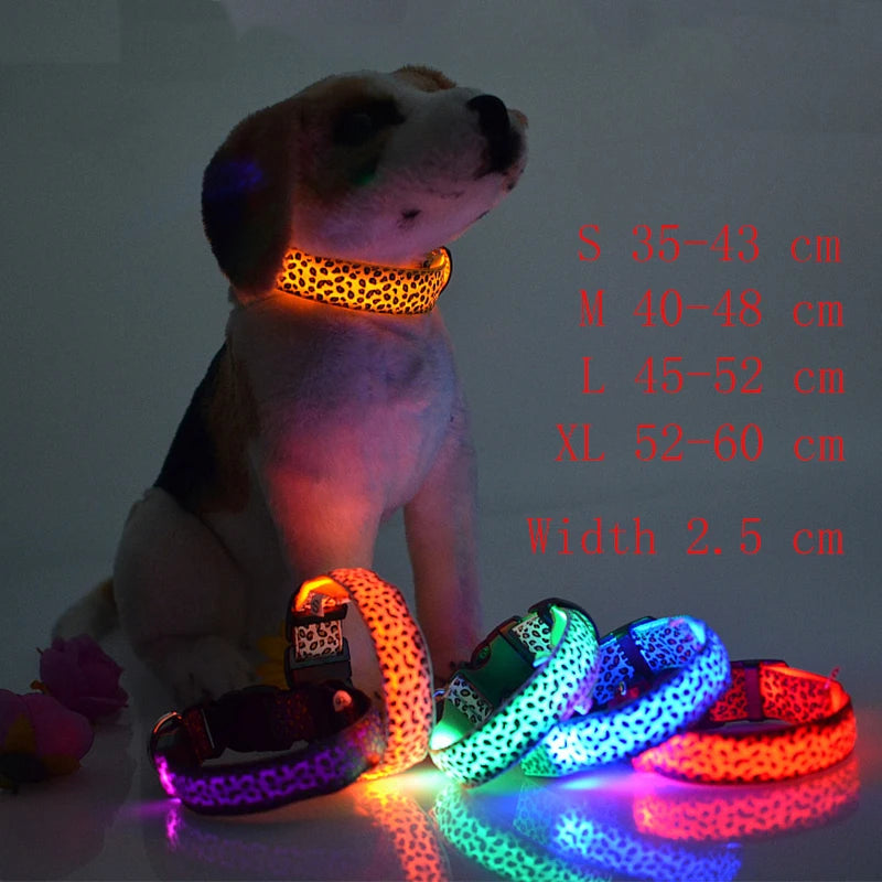 LED Dog Collar – Stylish, Waterproof & Safety-Enhanced Night Glow with Adjustable Fit