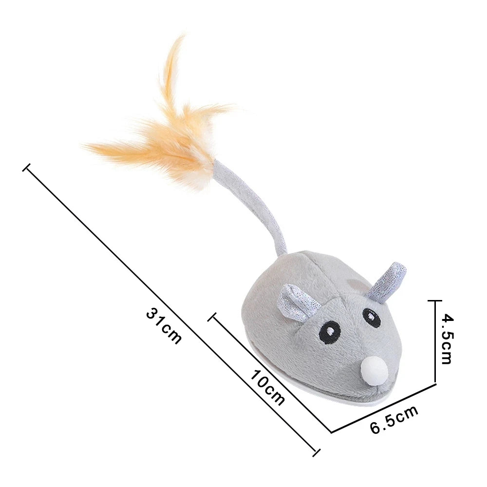 Dropshipping USB Charging Interactive Electric Stuffed Smart Mouse Pet Cat Teaser Toy