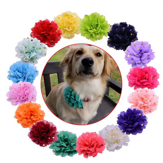 Big Flower Pet Collar Charms – Stylish & Easy-to-Remove Accessories for Cats and Dogs