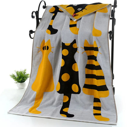 Animal Print Cotton Towels – Absorbent, Soft & Perfect for Pets!