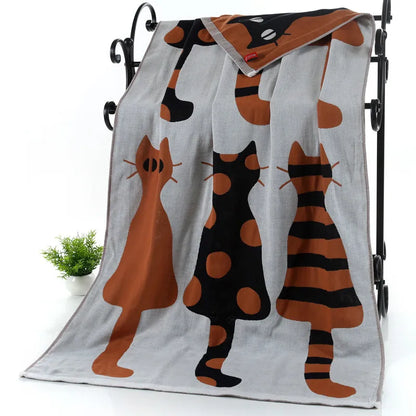 Animal Print Cotton Towels – Absorbent, Soft & Perfect for Pets!