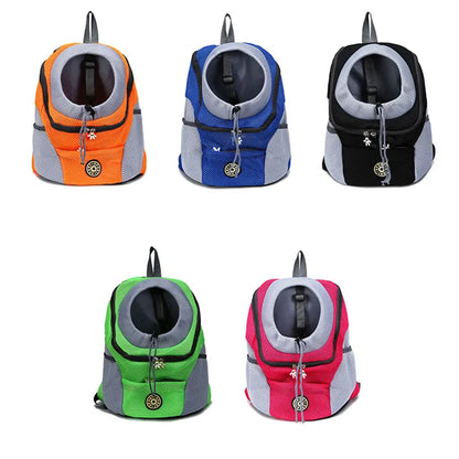 Moto Pet Adventure Gear: Double Shoulder Mesh Backpack for Your Furry Co-Pilot