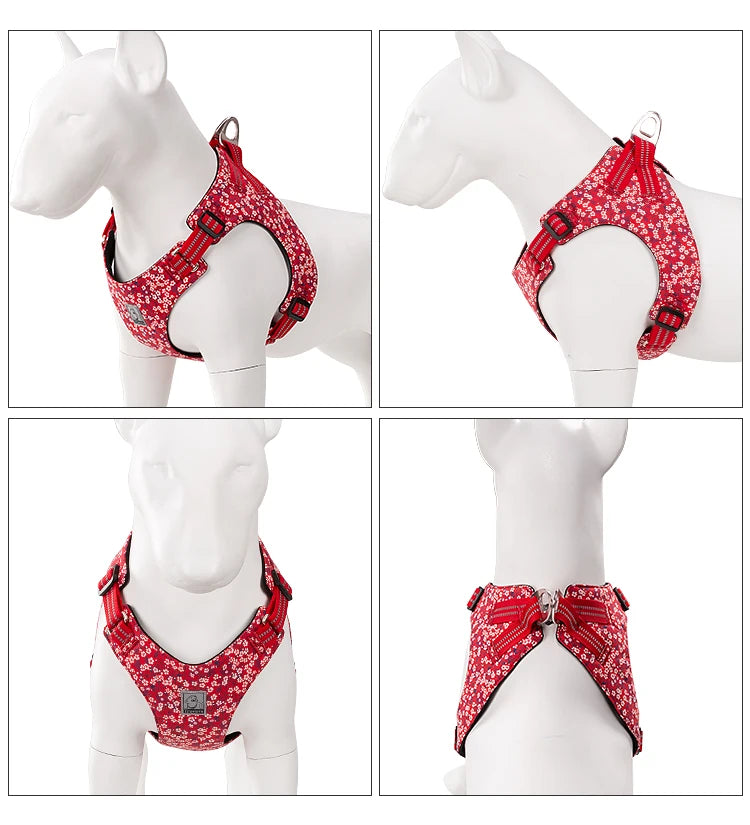 Floral Dog Harness – Stylish, Safe, and Durable for All Breeds
