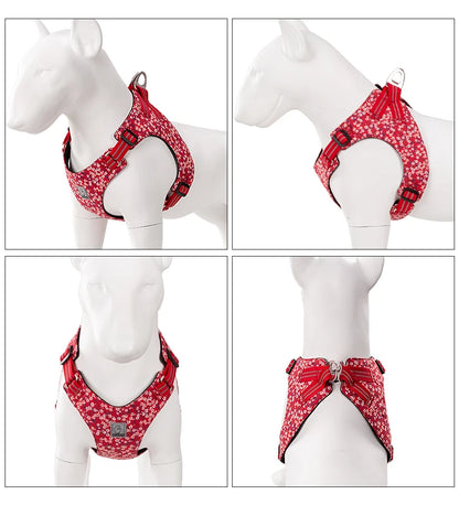 Floral Dog Harness – Stylish, Safe, and Durable for All Breeds