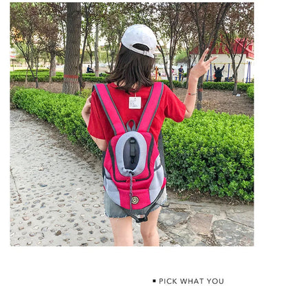 Moto Pet Adventure Gear: Double Shoulder Mesh Backpack for Your Furry Co-Pilot