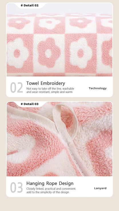 Quick-Drying Coral Fleece Flower Towels – Stylish & Practical for Daily Use